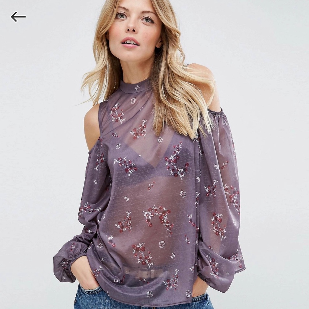 NWOT ASOS Womens cold shoulder blouse